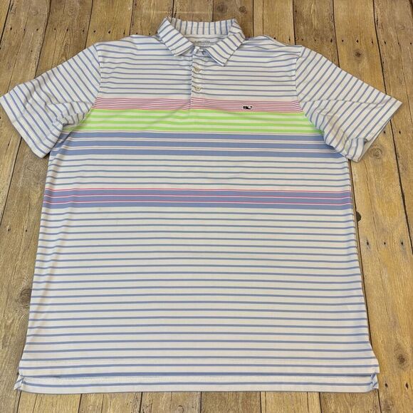 Vineyard Vines Polo Shirt Performance On The Go Sankaty Polo Shirt XL - Picture 6 of 14